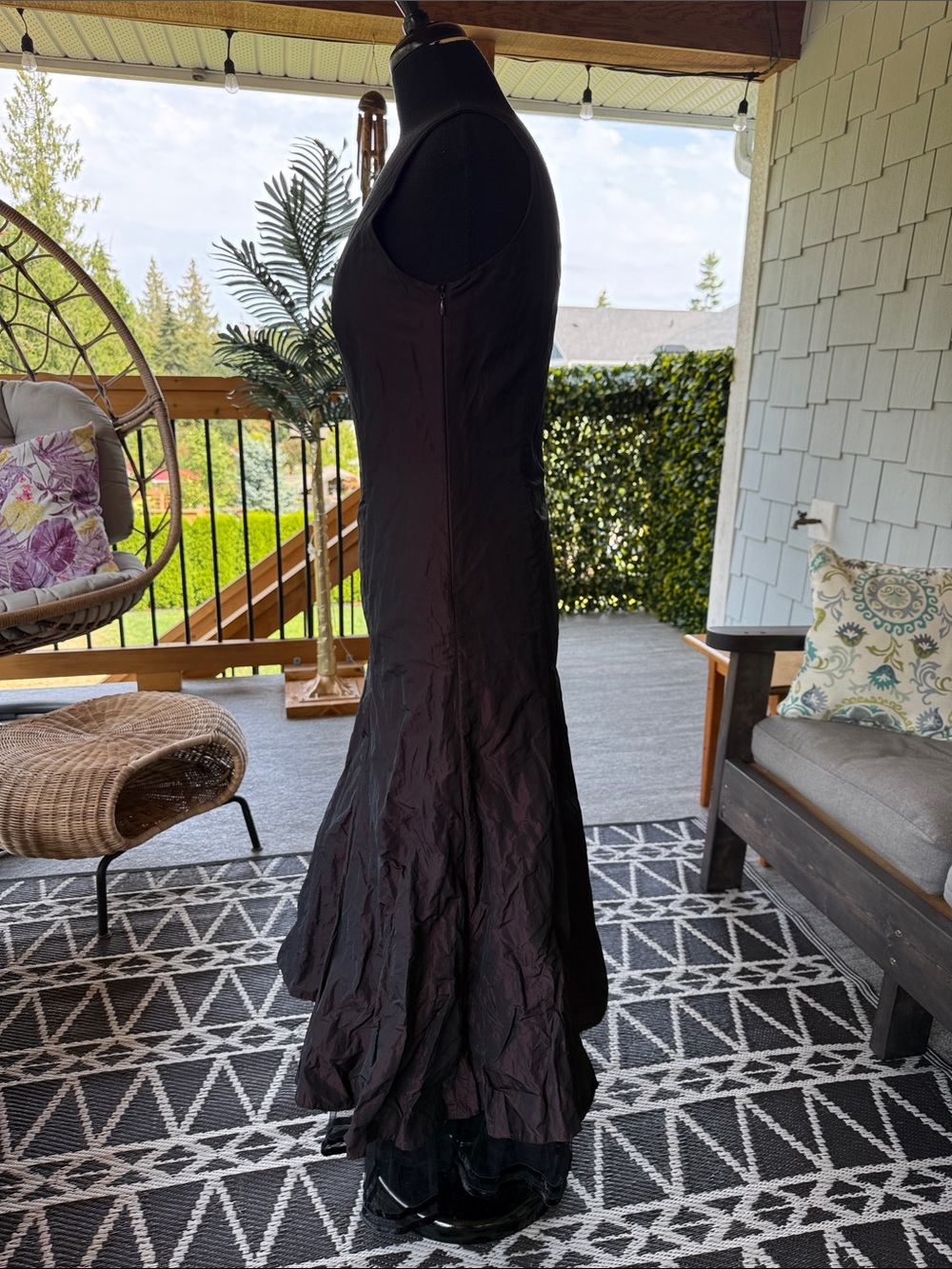 Steilmann | Dark Purple / Black Formal Dress - Picture 3 of 5